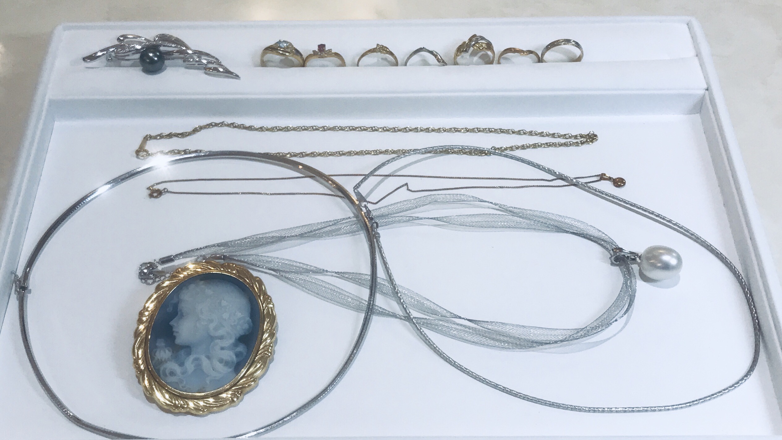 【買取速報】ダイヤモンド、タヒチパール、南洋パール、ルビー、アクアマリン、メノーカメオ、指輪