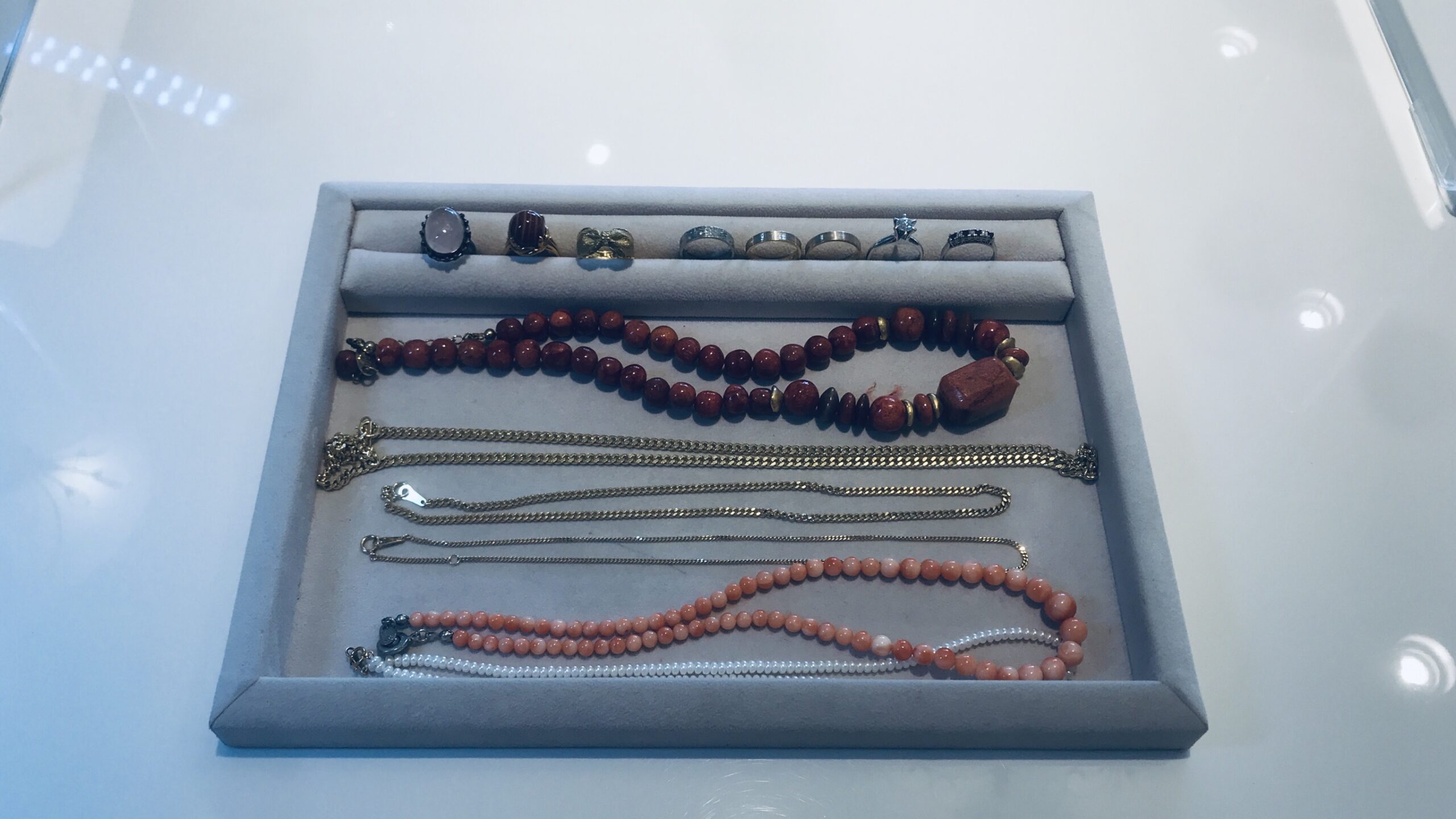 【買取速報】ダイヤモンド、淡水パール、ルビー、ローズクオーツ、珊瑚（コーラル）、アフリカサン