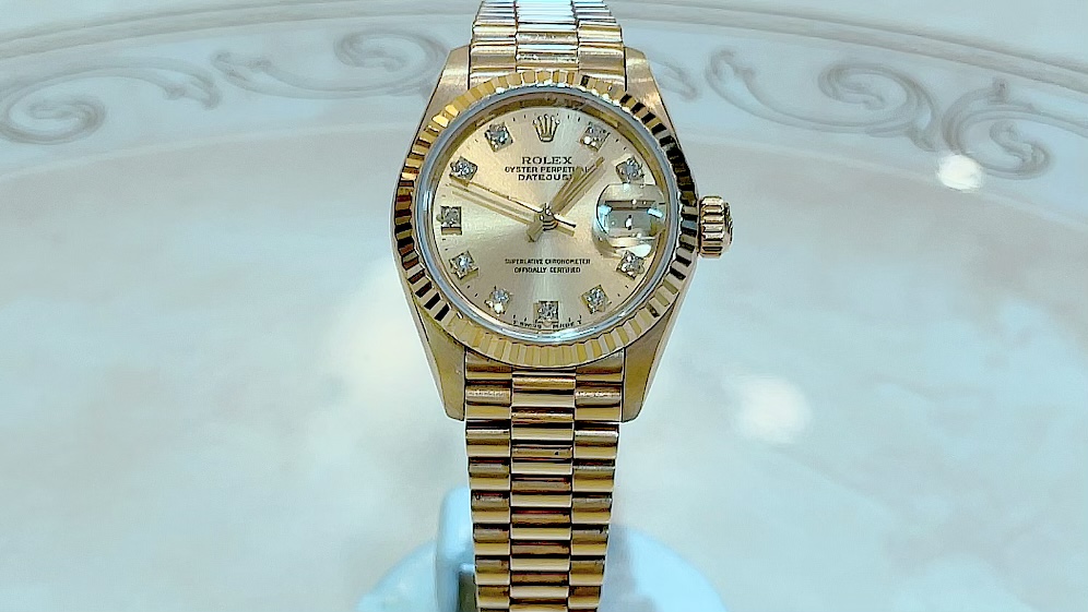 【買取速報】ダイヤモンド、腕時計、K18YG、750、ROLEX