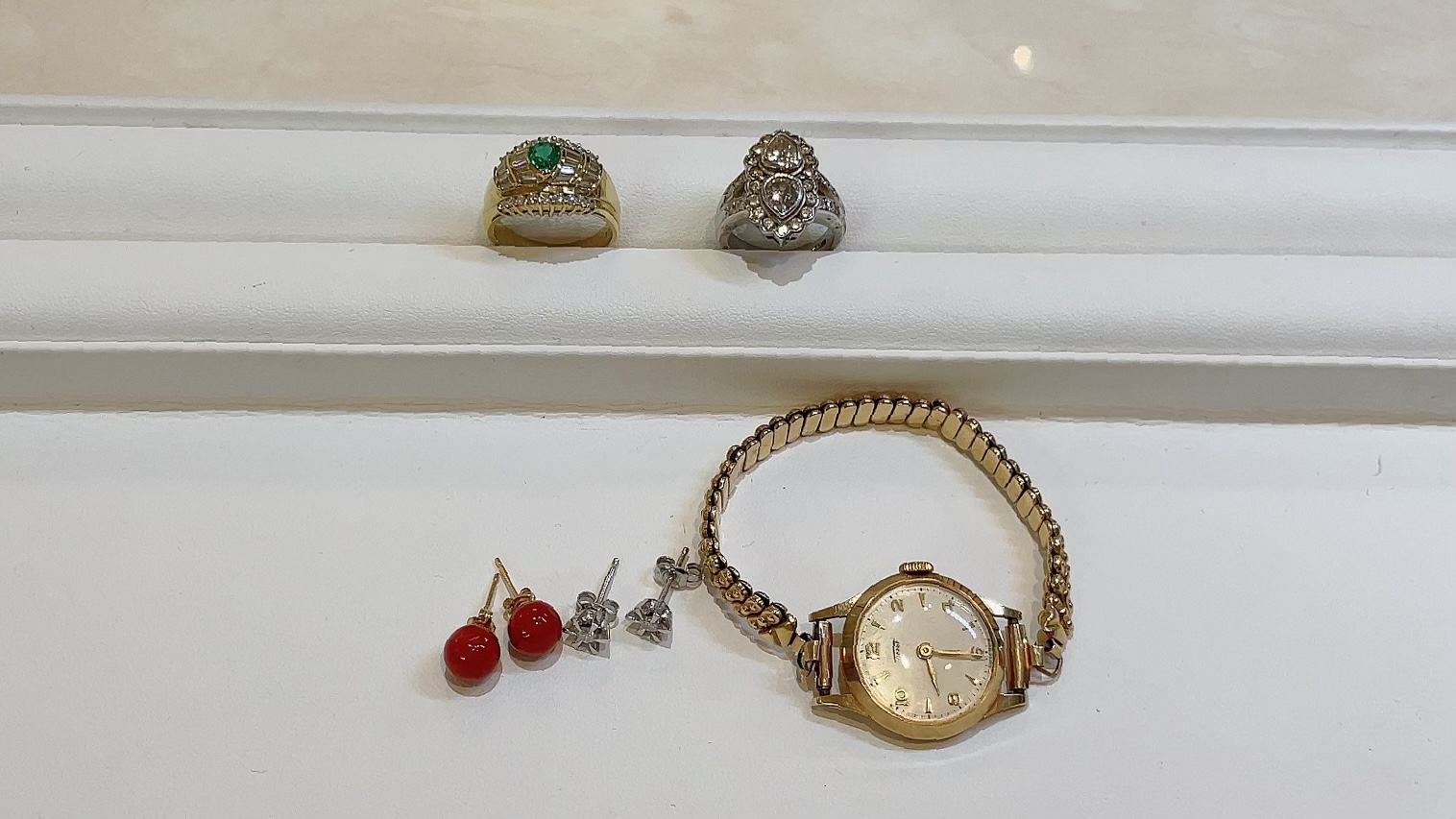 【買取速報】エメラルド、ダイヤモンド、珊瑚（コーラル）、ピアス・イヤリング、指輪、腕時計、75