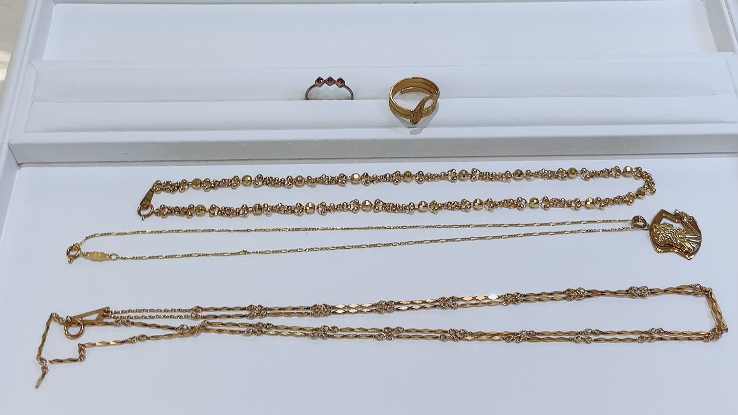 【買取速報】ルビー、指輪、ペンダント、ネックレス、K18YG、K9YG