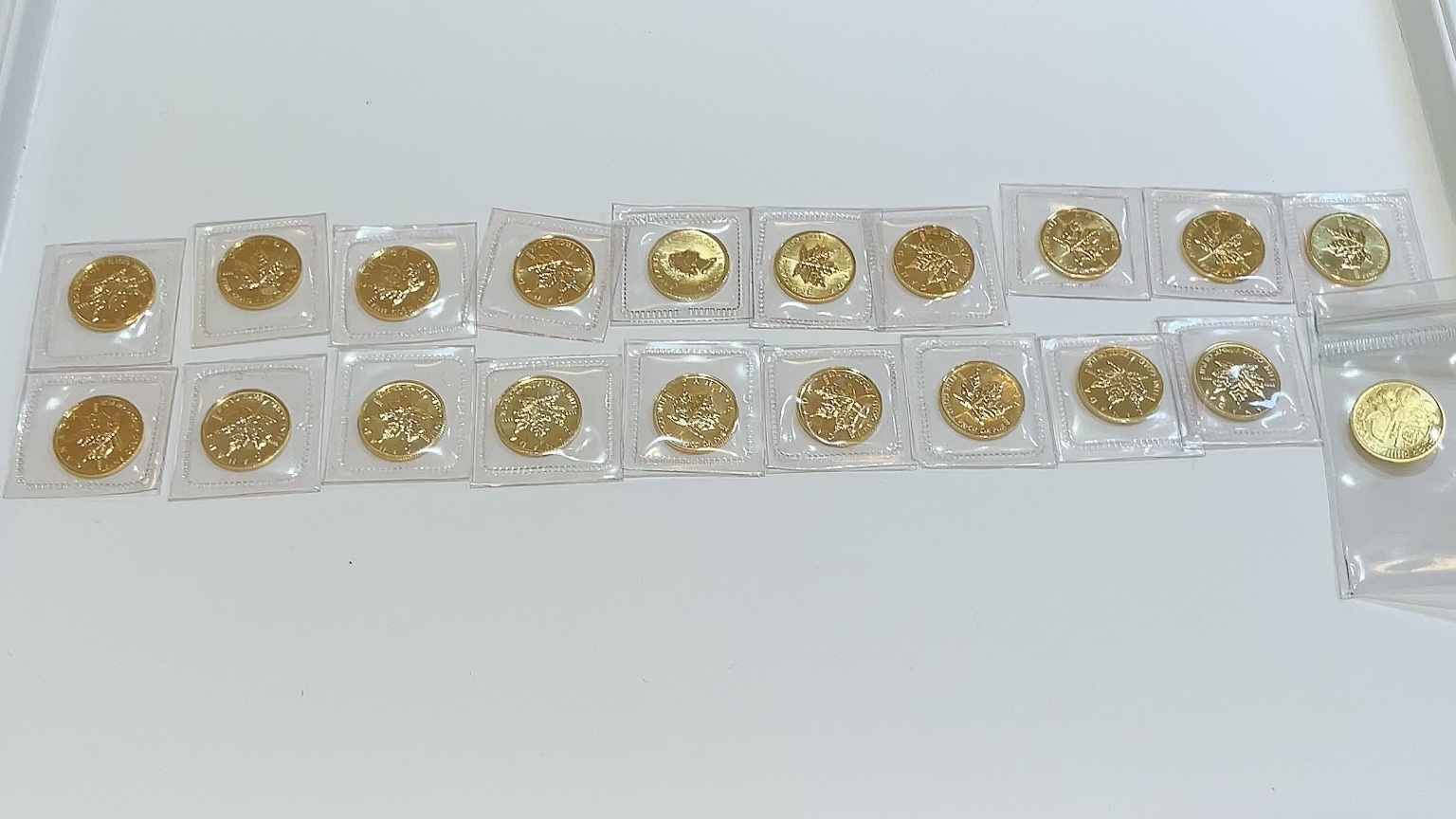 【買取速報】コイン、メイプルリーフ、金貨、999.9、K24YG、純金