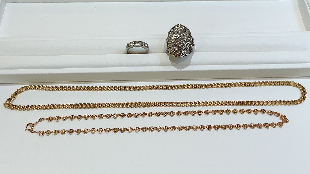 【買取速報】ダイヤモンド、ネックレス、喜平ネックレス、指輪、K18YG、PT900