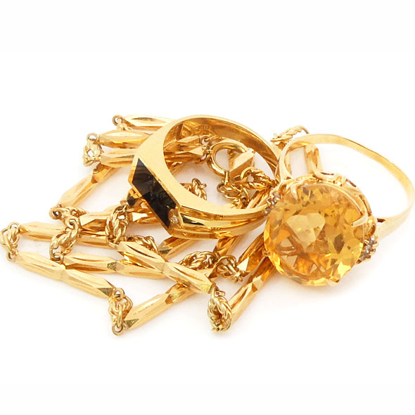 K18ネックレス/K18シトリンリングなど商品画像