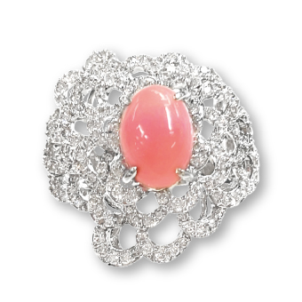 K18WG コンクパール リング商品画像