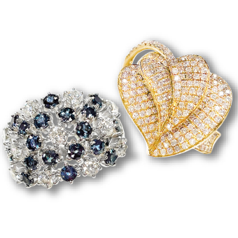 K18 ダイヤ リング、アレキサンドライトリング商品画像