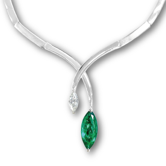 K18WGエメラルド ネックレス商品画像