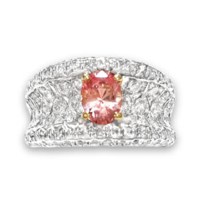 <span class="material">PT</span> パパラチアサファイヤ リング