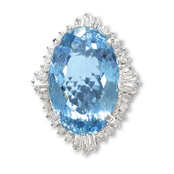 <span class="material">PT</span>アクアマリン リング