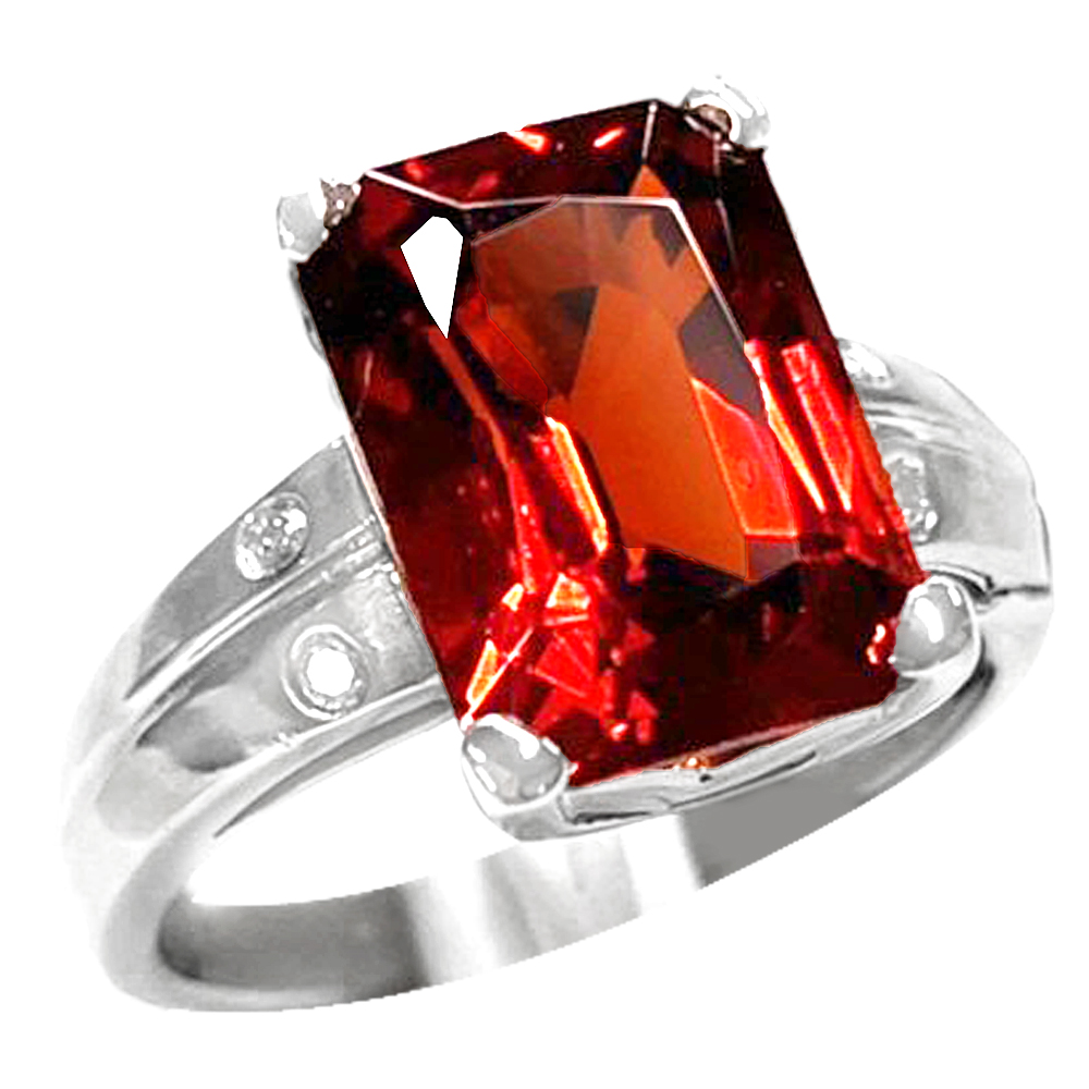 <span class="material">K18</span>WGガーネット リング