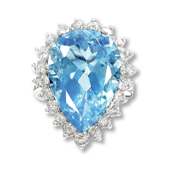 <span class="material">PT</span>アクアマリン リング